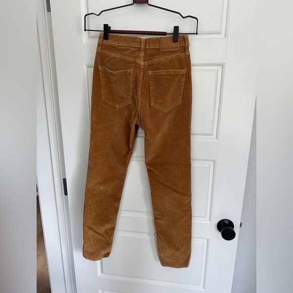 Denim Forum Tan Straight Leg Corduroy Pants - Picture 2 of 3